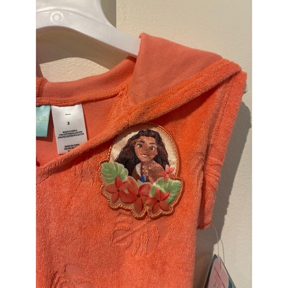 NWT Disney Moana 2 Coral Swim Coverup with Hood - Girls 2 - Picture 3 of 4